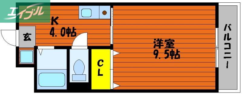 PALAZZOWAKO(1K/7階)の間取り写真