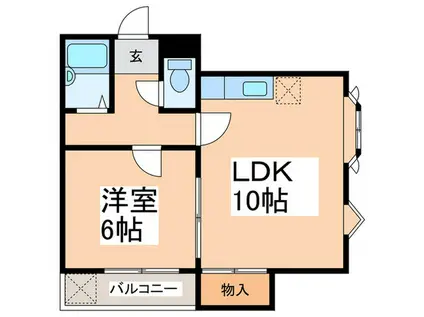 グレイスフルコーポイチカワパートII(1LDK/3階)の間取り写真