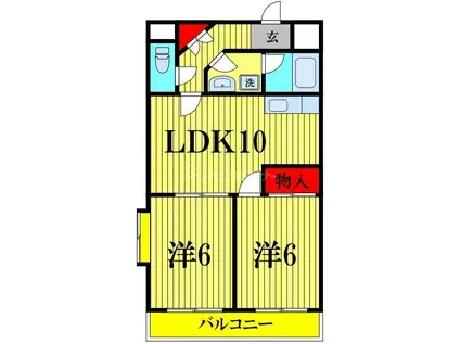 ストーンフィールドNO.3(2LDK/3階)の間取り写真