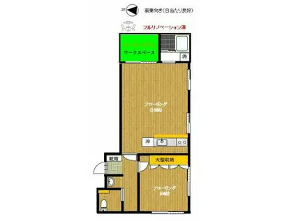 プラムアーク白金台(1LDK/3階)の間取り写真