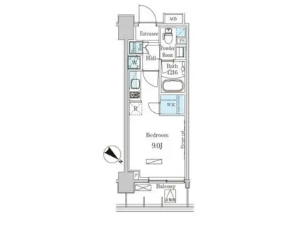 パークアクシス押上レジデンス(ワンルーム/3階)の間取り写真