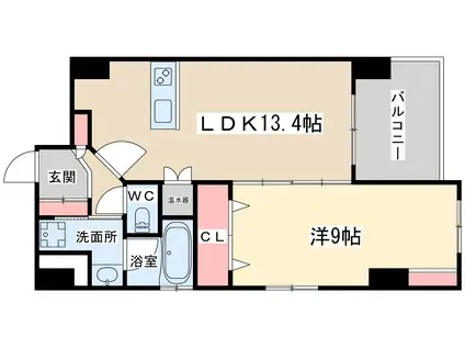 グレンパーク梅田北(1LDK/14階)の間取り写真
