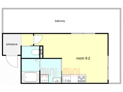 リブレメゾン西宮北口(ワンルーム/3階)の間取り写真