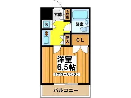 ジェイエムプレイス(1K/4階)の間取り写真