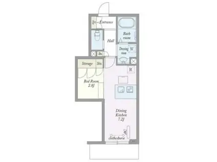 MY STYLE VINTAGE 登戸(1DK/1階)の間取り写真