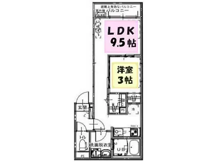 KEIAI RESIDENCE せんげん台IV(1LDK/1階)の間取り写真