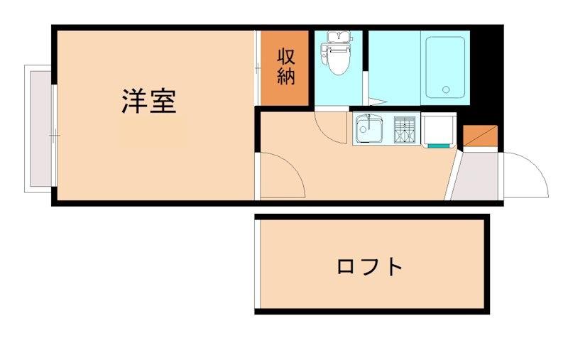 レオパレス香椎駅東(1K/2階)の間取り写真