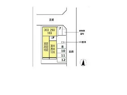 PARK VINA II(1LDK/1階)の間取り写真