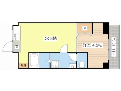 PRECIOUS ONE(1DK/1階)の間取り写真