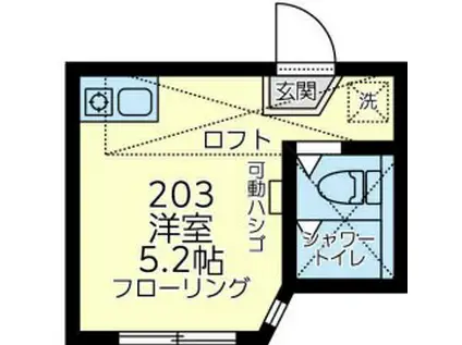 ユナイト井土ヶ谷トニー・ペレス(ワンルーム/2階)の間取り写真