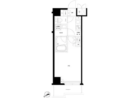 ルーブル板橋東新町弐番館(1K/8階)の間取り写真