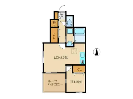 メゾンドEXE(1LDK/1階)の間取り写真