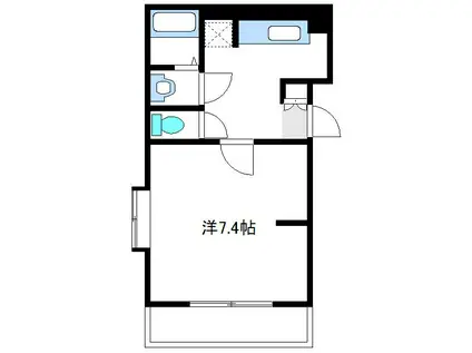 TSコート(1K/1階)の間取り写真