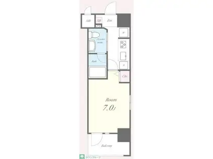 ROOTS GYOTOKU(1K/9階)の間取り写真