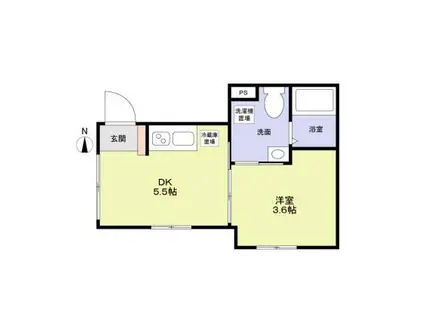 シルベリオ練馬(1DK/4階)の間取り写真