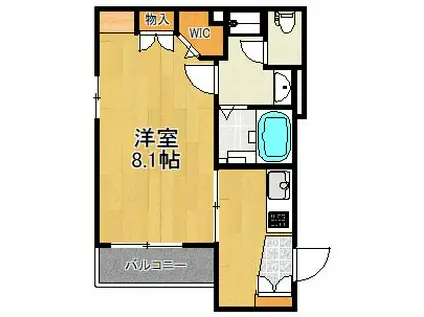 ブランシュ武蔵小杉(1K/2階)の間取り写真