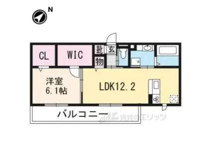 すみれそう(1LDK/2階)の間取り写真