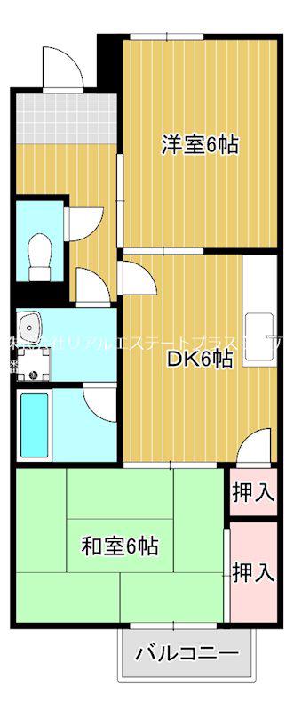 サープラス湖東(2DK/2階)の間取り写真