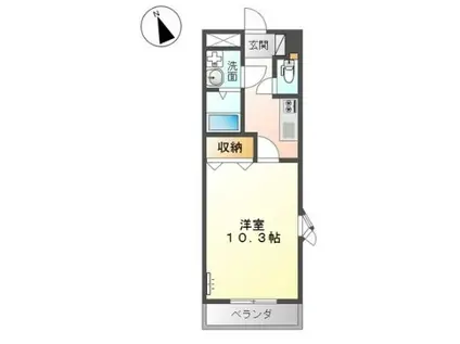 ライブフォース(1K/2階)の間取り写真