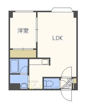 セトル豊平4・1(1LDK/3階)の間取り写真