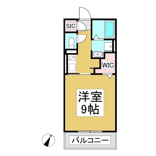セジュールオッツ・YSK(1K/3階)の間取り写真
