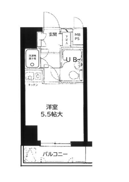 菱和パレス横浜壱番館(ワンルーム/2階)の間取り写真