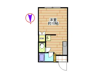 BIBLIO並榎(ワンルーム/3階)の間取り写真