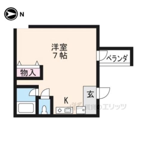 寿苑ビル(1K/1階)の間取り写真