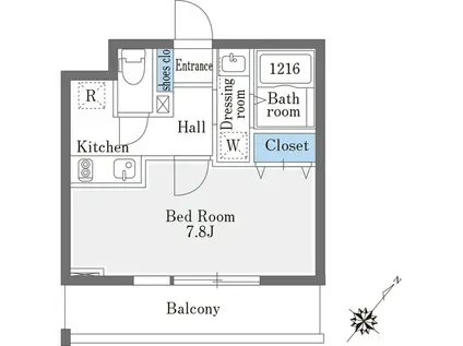 LA DOUCEUR巣鴨イースト(1K/5階)の間取り写真