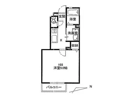 メゾンアイ(1K/1階)の間取り写真