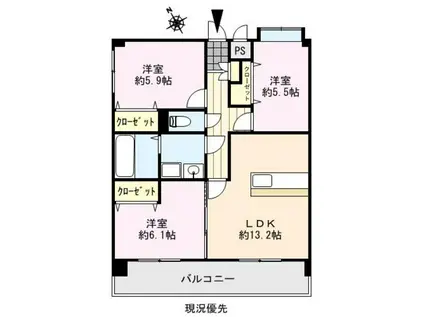 グランコード(3LDK/3階)の間取り写真