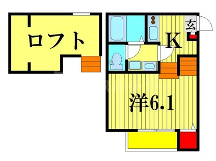 GRANDE本八幡(1K/1階)の間取り写真