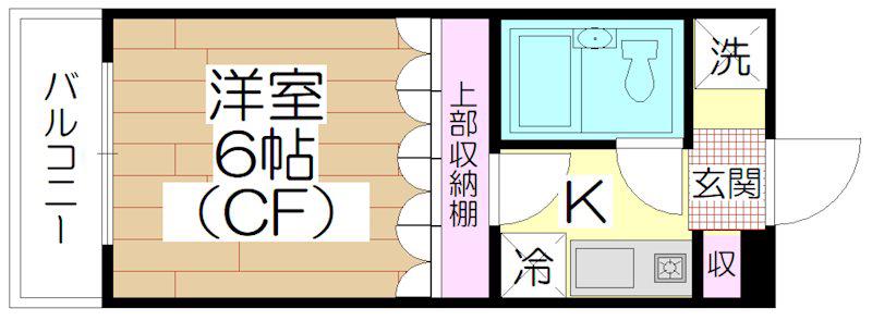 VIPマンション西新井(1K/3階)の間取り写真