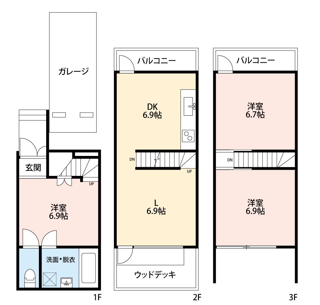 BOSCO(2LDK/1階)の間取り写真