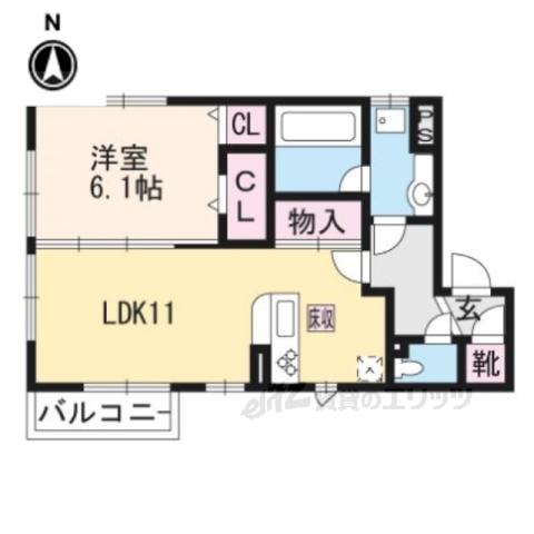 コーポ大敬3(1LDK/2階)の間取り写真