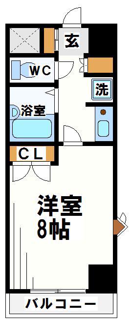 ドミンゴ(1K/3階)の間取り写真
