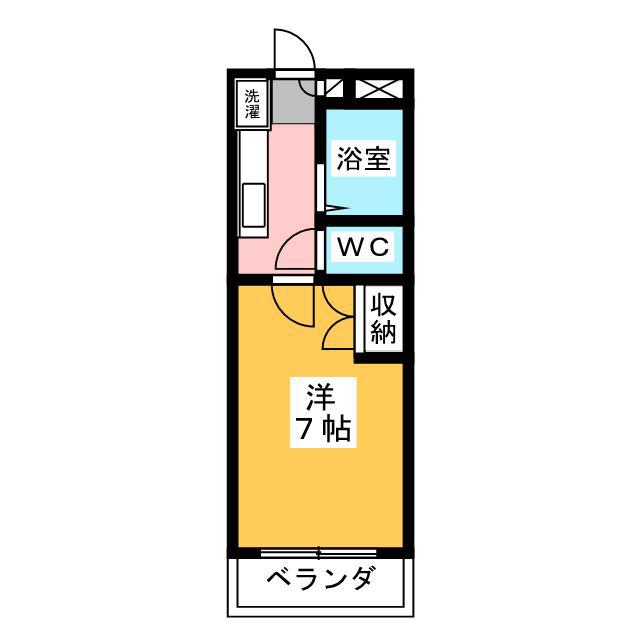 メゾン平山(1K/1階)の間取り写真
