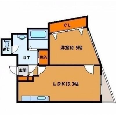 プレセランス・函館山(1LDK/6階)の間取り写真