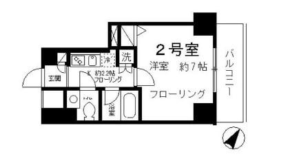 南大塚パレス(1K/2階)の間取り写真