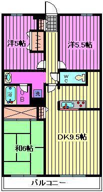 PARK TERRACE 浦和(3LDK/1階)の間取り写真