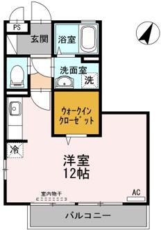 リファルジェント泉 C棟(ワンルーム/1階)の間取り写真