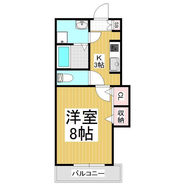 フレンドリーハイツ紺屋(1K/1階)の間取り写真