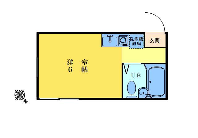 メゾン田嶋I(ワンルーム/2階)の間取り写真