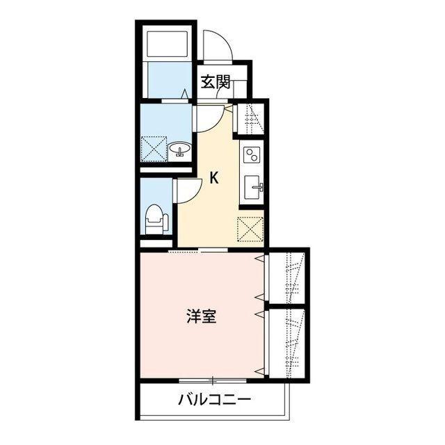 ベルレーヴ(1K/1階)の間取り写真