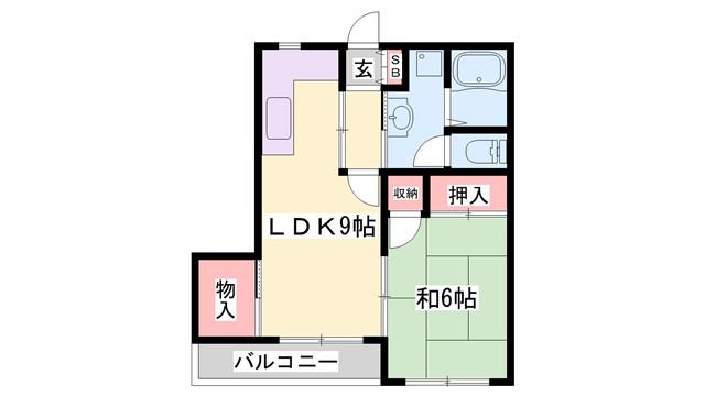 ロイヤルマンション(1LDK/3階)の間取り写真