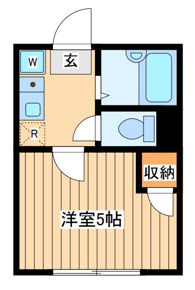 バーミープレイス立川柴崎町(1K/1階)の間取り写真