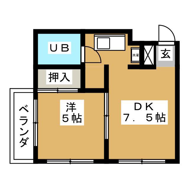 メゾン グランド ラヴィ(1DK/3階)の間取り写真