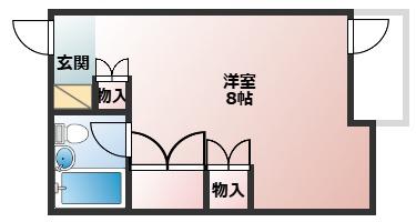 ル・メトロ(ワンルーム/4階)の間取り写真