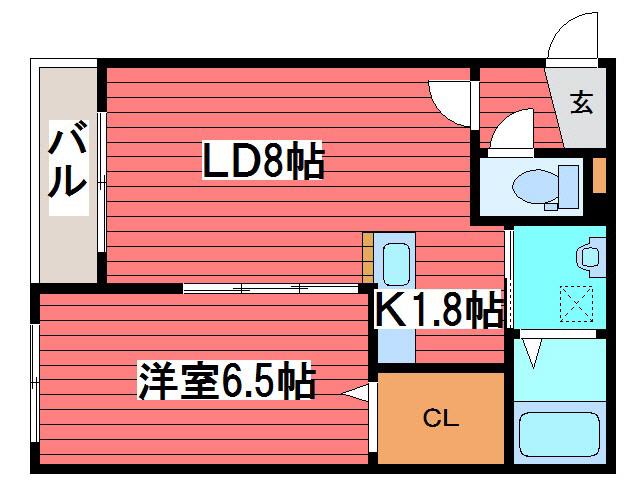 THE PARK 1(1LDK/2階)の間取り写真