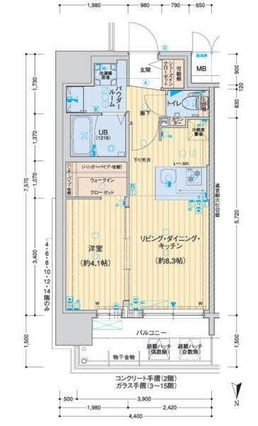 アドバンス北大阪アルタノ(1LDK/3階)の間取り写真